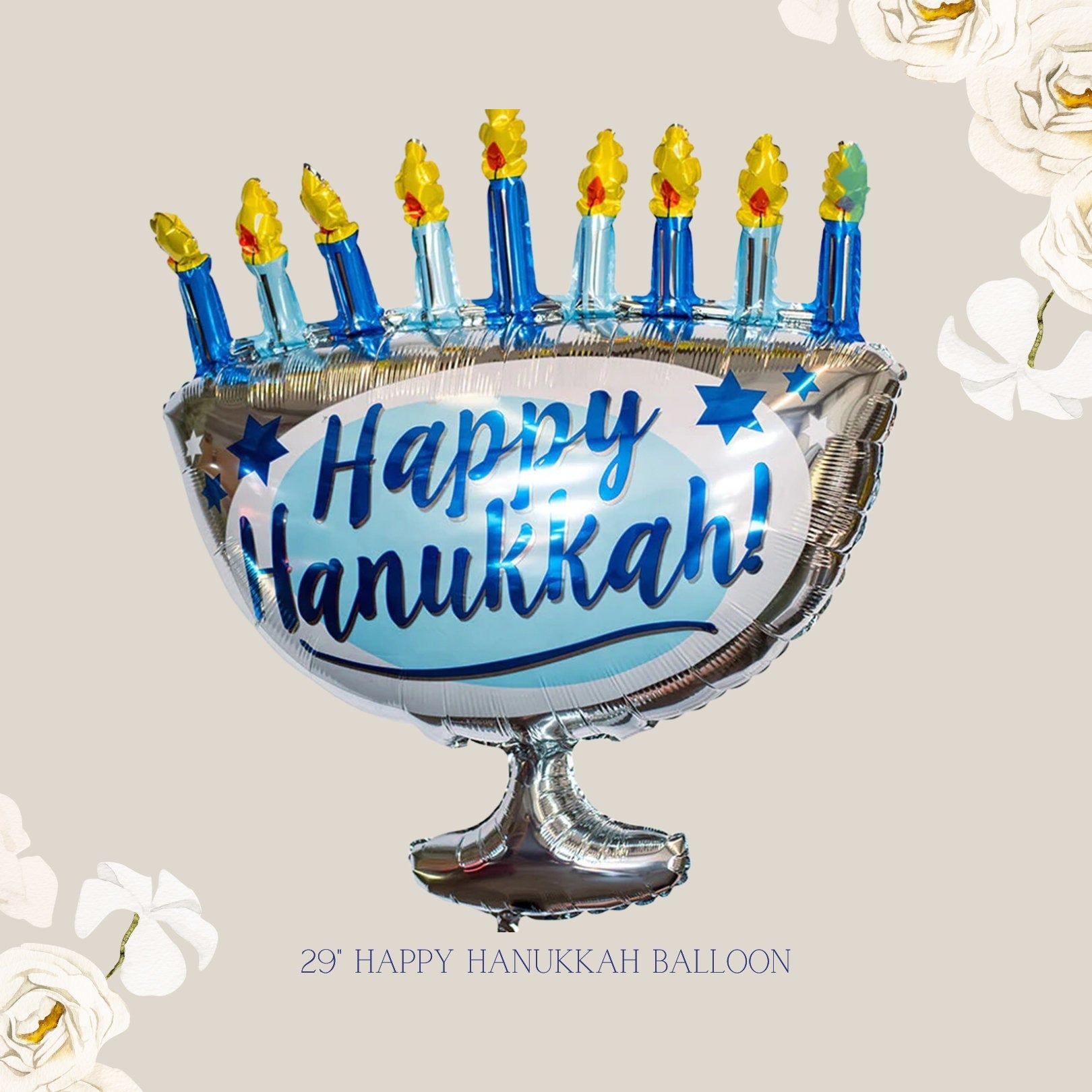 Hanukkah Balloons | Hannukah Menorah | Menorah Balloon | Hanukkah Decor | Happy Hanukkah | Hanukkah Decorations | Holiday Party supplies