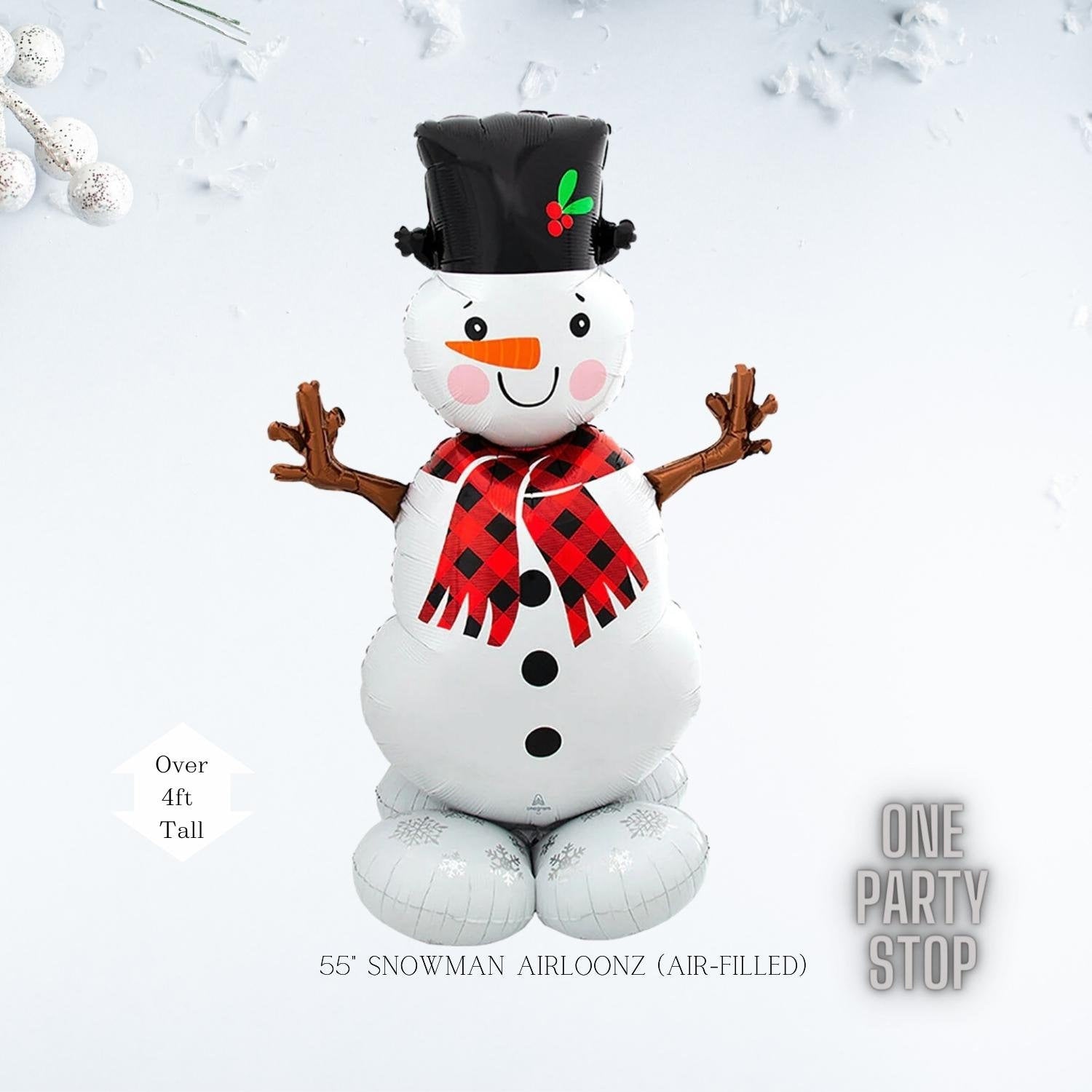 55" Snowman AIRLOONZ | Christmas balloons | Christmas Decorations | Holiday Decorations | Holiday Party supplies | Santa Reindeers