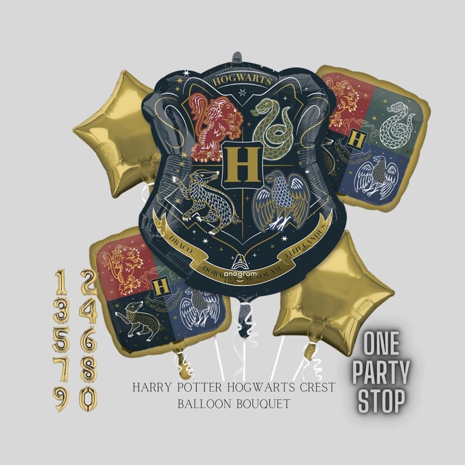 Harry Potter Hogwarts Balloons -Anagram Licensed | Harry Potter Decorations | Hogwarts balloons | Harry Potter birthday | Hogwarts | Wizard