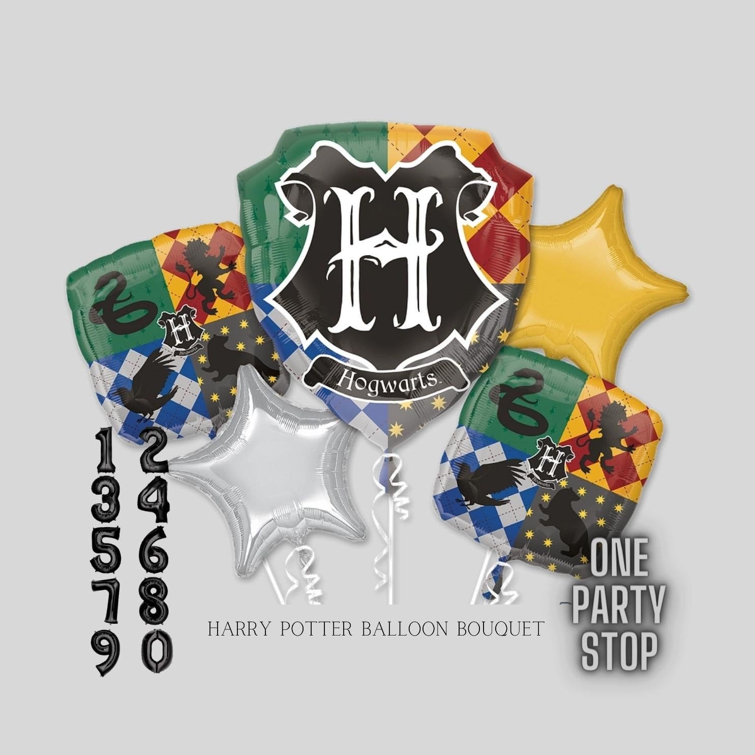 Wizard Hogwarts Balloons -Anagram Licensed | Harry Potter Decorations | Hogwarts balloons | Harry Potter birthday | Hogwarts | Wizard