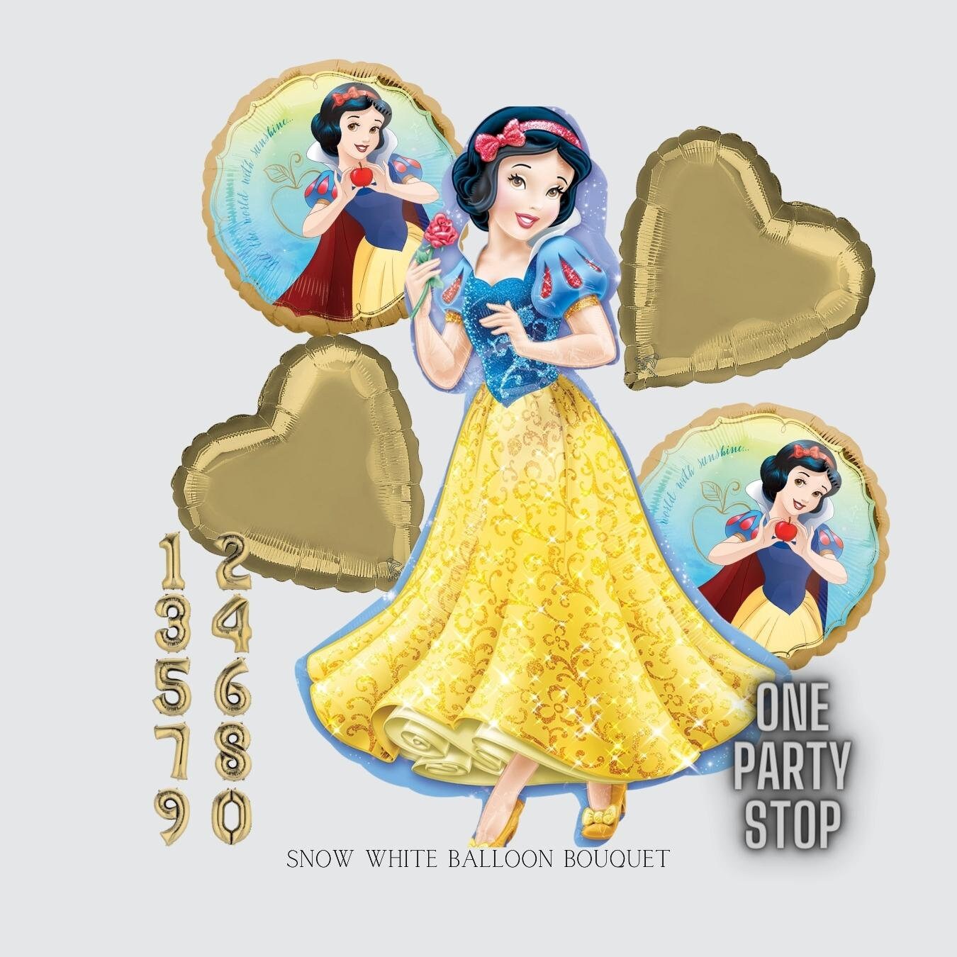 Snow White Balloon Bouquet | Snow White Balloons | Disney princess | Princess birthday | Snow White decorations | Girls Birthday |