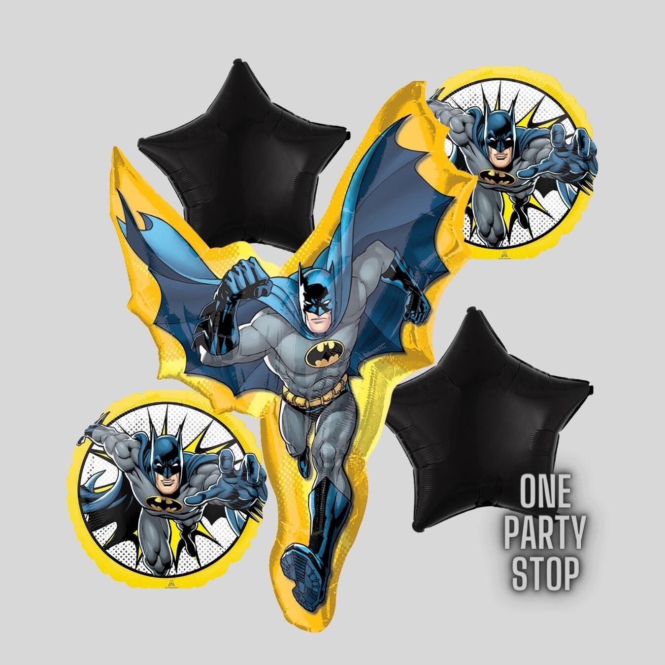 Batman Balloon Supershape, 39" - Anagram Licensed | Batman Themed Birthday | Birthday Balloons & decorations | Superheroes | Justice League