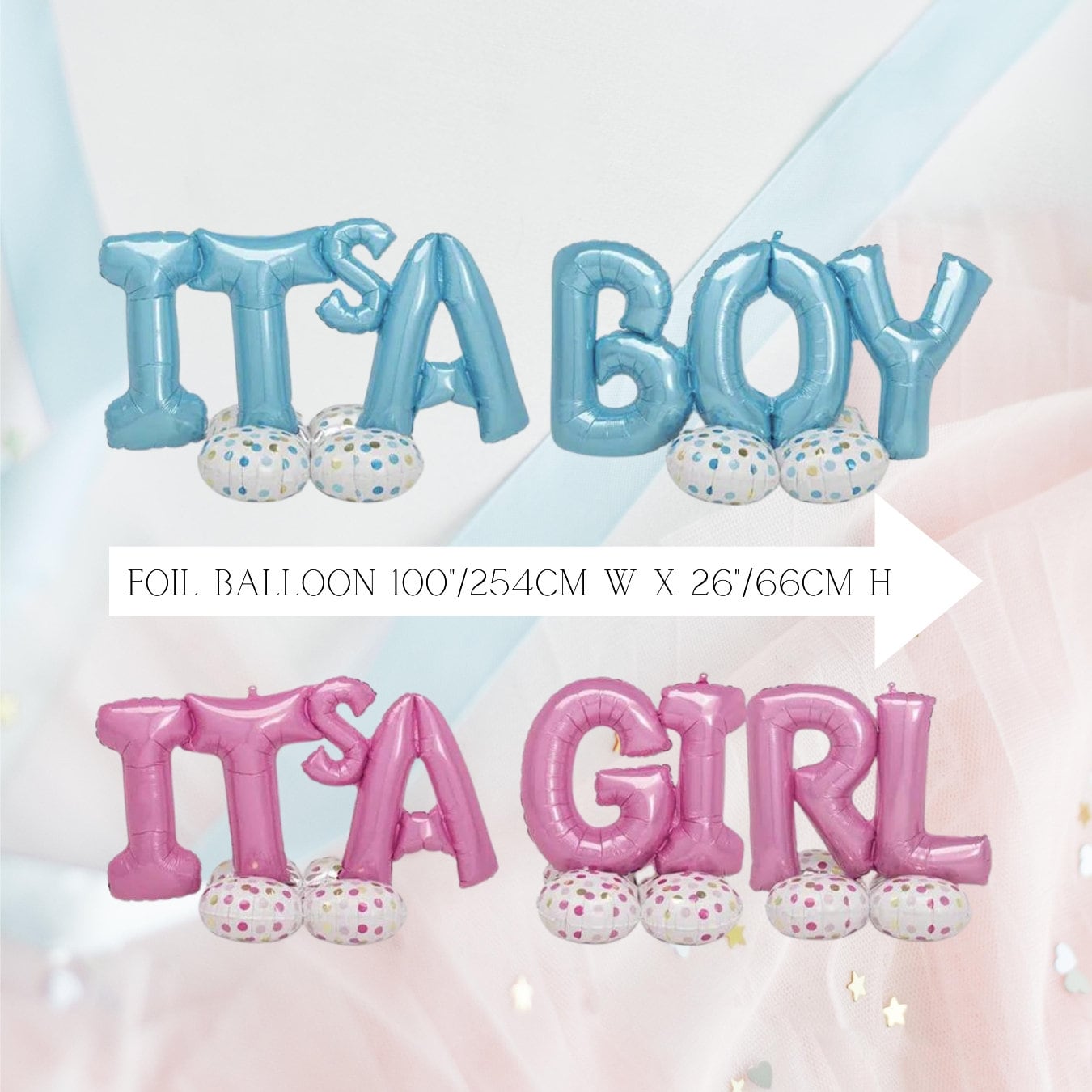 Baby Boy Baby Girl Garland balloons | Baby Shower Balloons | Baby Shower Decorations | Gender Reveal Balloons | It's a Boy or It's a Girl